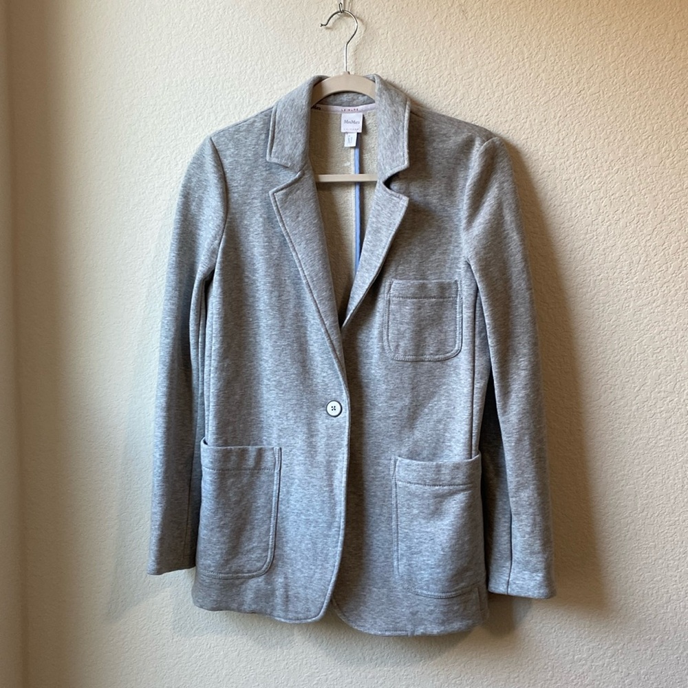 MaxMara | Gray leisure single button blazer